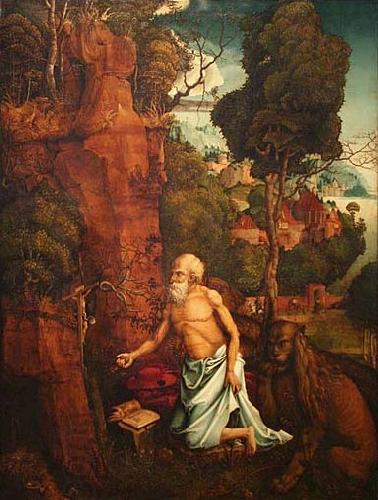 unknow artist The Penitent St Jerome in a landscape China oil painting art